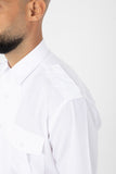 Camicia bianca con spalline a mezza manica per guardia giurata – foto 6