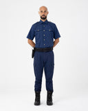 Camicia blu con spalline mod. PS e bottoni oro per vigilanza – foto 1
