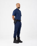 Camicia blu con spalline mod. PS e bottoni oro per vigilanza – foto 2