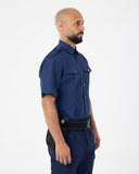 Camicia blu con spalline mod. PS e bottoni oro per vigilanza – foto 6