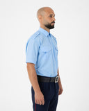 Camicia celeste con spalline a mezza manica per vigilanza – foto 2