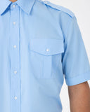 Camicia celeste con spalline a mezza manica per vigilanza – foto 3