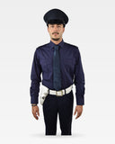 Camicia militare per vigilanza a manica lunga blu