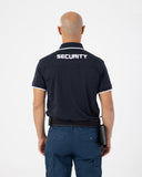Polo security blu con contrasti bianchi per vigilanza – foto 7