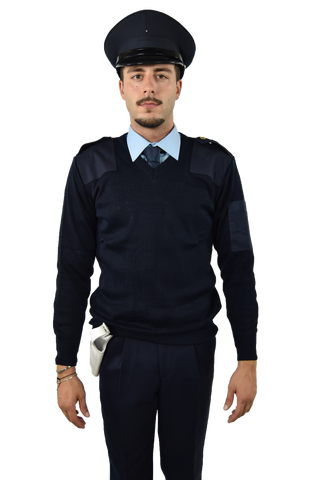 Maglione modello cc blu per security e vigilanza - Carema